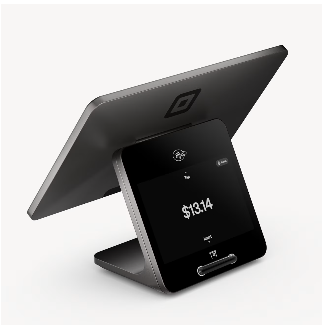 Square Register Gen 2 point-of-sale terminal with customer-facing display showing $13.14