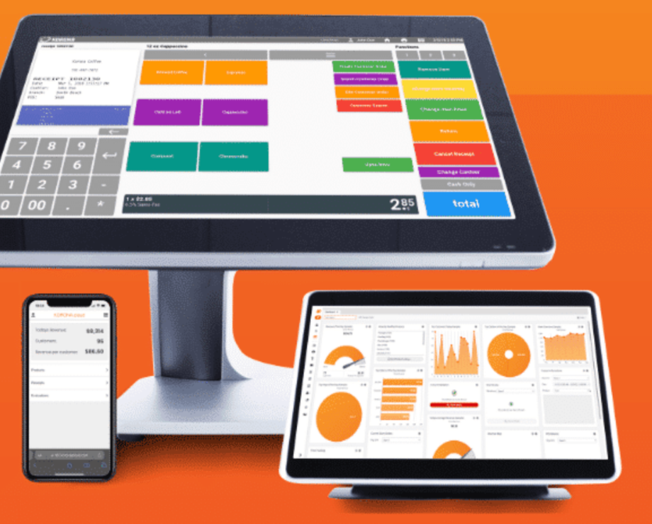 Korona POS retail checkout system with barcode scanner — Korona POS hardware offered by JustPayments
