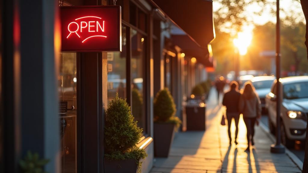 Thriving small business storefront