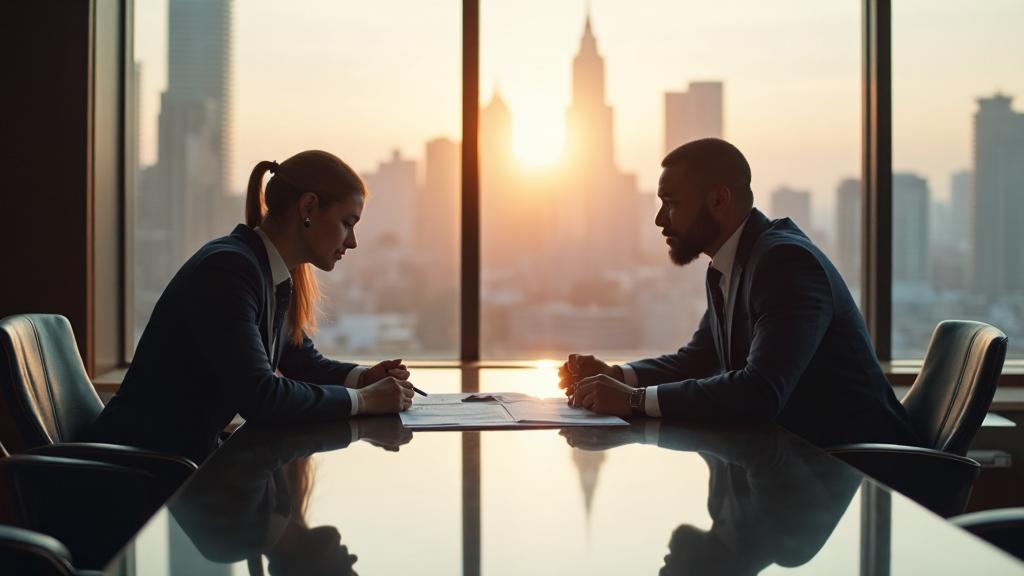 Professional business meeting in a modern office