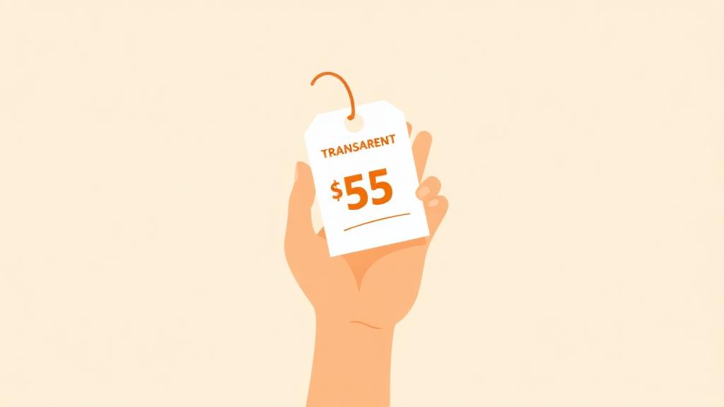 Transparent pricing concept illustration